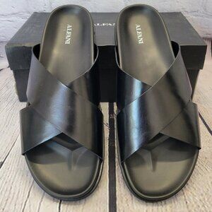 Alfani Men's Whitter Cross Sandals- Black